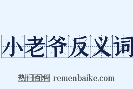 小老爷反义词是什么意思的图片